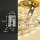 Прозрачен ЪГЛОВ конектор за LED ленти - размери