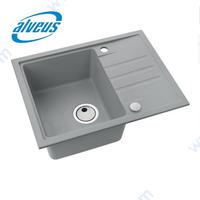 Гранитна кухненска мивка  - сив бетон