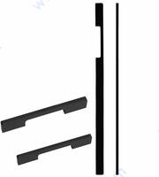 Мебелни дръжки 7001, черен мат - 200 / 300 / 1200 мм