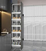 Висока бяла колона КОМФОРТ Н1800-2110 сплътни дъна, метални бордове, перотивоплъзгащ протектор