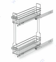 Механизъм за бутилки за шк.150, куадро водачи с пълно изтегляне и плавно прибиране