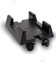 Черна поставка за компютър - подвижна, телескопична.